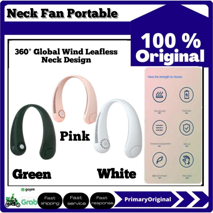 TERMURAH Neck Fan Portable Leafless Hanging Neck Fan USB /KIPAS ANGIN MINI/KIPAS ANGIN