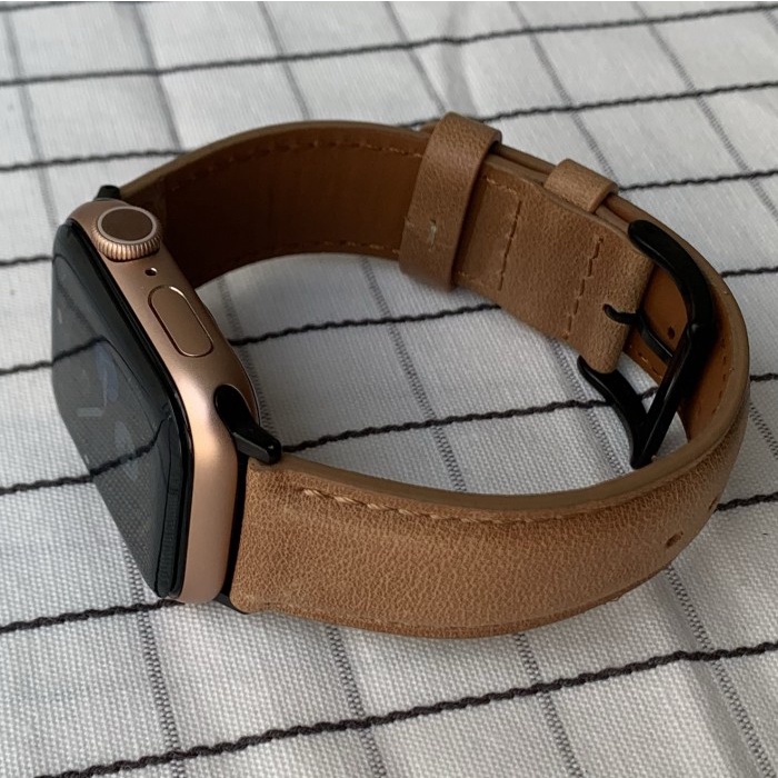 NEW LEATHER STRAP KULIT IWATCH APPLE WATCH 38MM 40MM 41MM 42MM 44MM 45MM ORIGINAL TERBARU