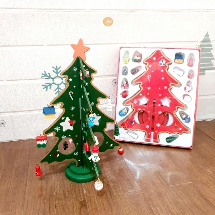 

Pohon Natal Kayu Dekor Pohon Natal Mini Hiasan Meja Hiasan Kado Natal Original