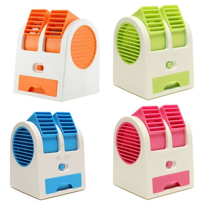 TERBARU NEW COLOR AC Duduk Mini Portable - Double Blower Mini AC Kipas Angin - /KIPAS ANGIN