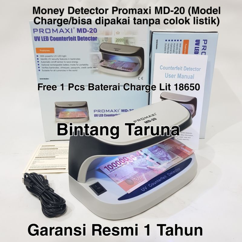 Uv Led Detector Promaxi Md-20 Money Detector Promaxi Md20 Uv Led Counterfeit Detector Promaxi Md20