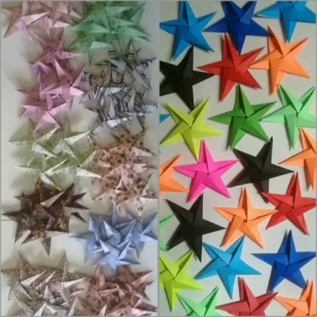 

DIY 50pcs Origami bintang kertas