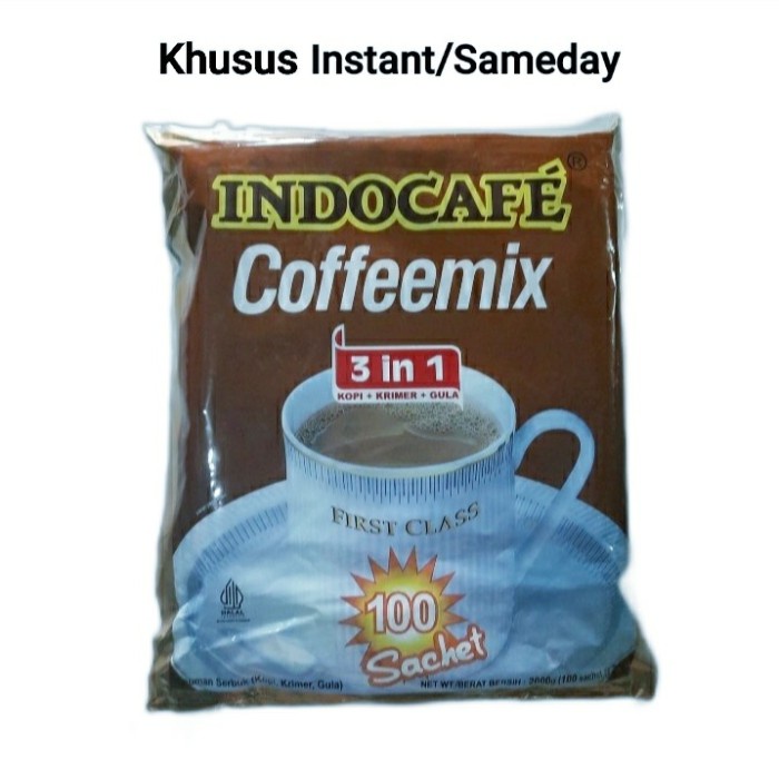 

100 sachet Indocafe Coffeemix 3 in 1 Coffee Mix 3in1 Kopi Krimer Gula