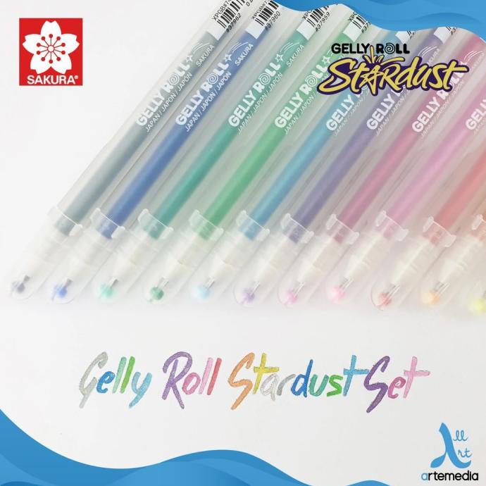 

BARANG TERBARU !!! SAKURA GELLY ROLL STARDUST COLOR GEL PEN PULPEN GLITTER KILAP KILAU - TERLARIS