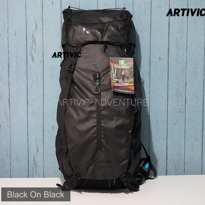 Ready Stock Carrier Consina Centurion Black On Black 55L Ransel Gunung Bag