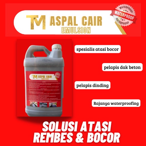 Promo Aspal Emulsion/Asphalt Emulsion/Aspal Cair/ Pelapis Anti Bocor 5Kg