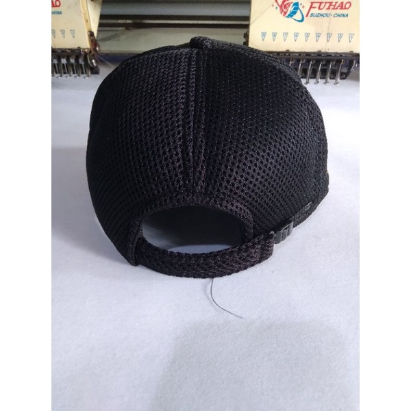 topi jaring logo pemprov dki padi kapas