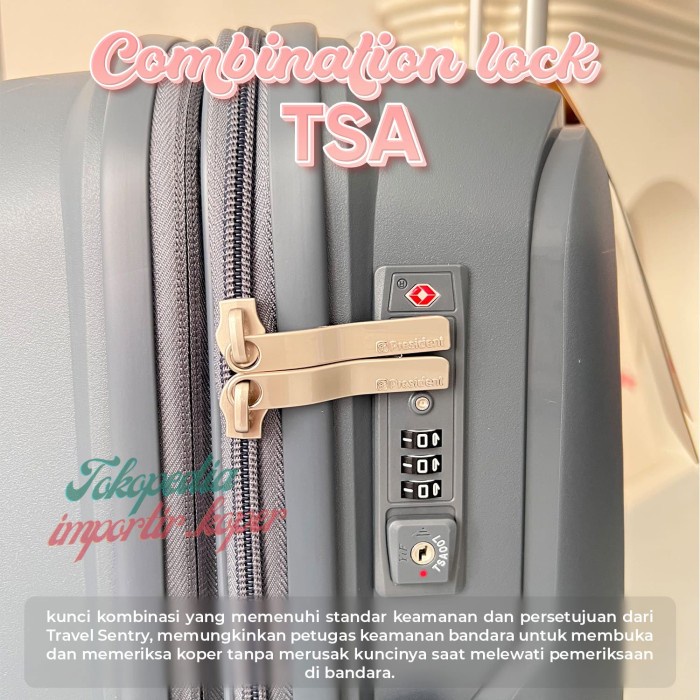 

GRATIS ONGKIR KOPER PRESIDENT 1918 CABIN 20INCH DAN 24INCH BAGASI TSA LOCK EXPAND