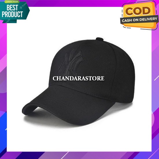 Topi Baseball Pria Cowo Import Basebal Murah Distro Pria Original Baseball New York Hitam Basbal Cow