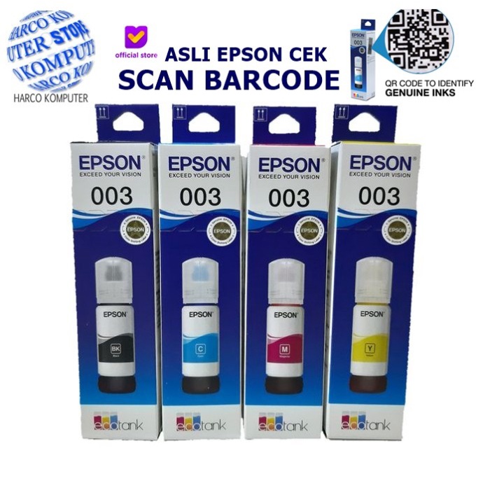 

TINTA EPSON 003 ORIGINAL L1110 L3100-L3101 L3110 L3150 L5190