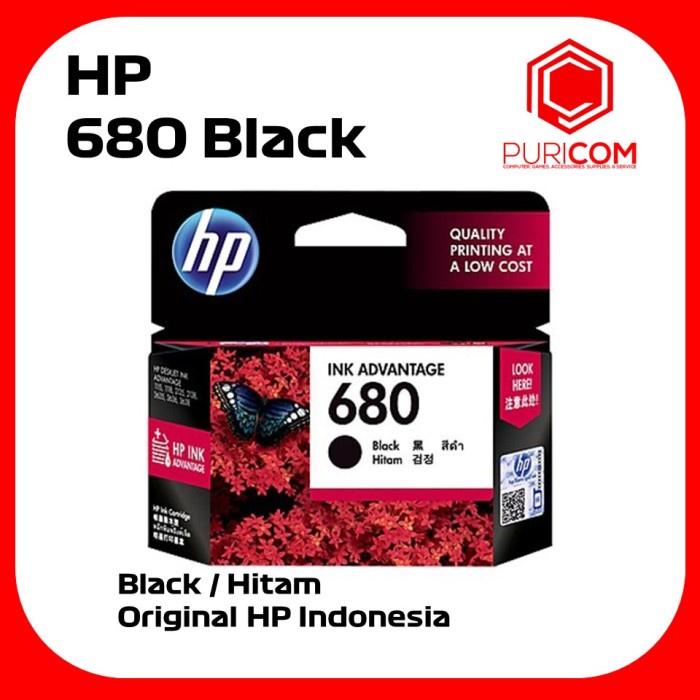 

TINTA HP 680 BLACK ORIGINAL INK ADVANTAGE CARTRIDGE