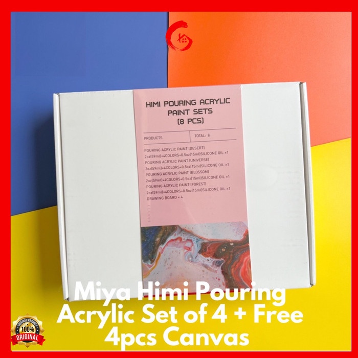 

Miya Pouring Acrylic Set 4 - Cat Akrilik Pouring + Free 4pcs Kanvas