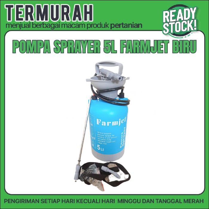 Promo Pompa Sprayer 5 Liter Farmjet Biru (Pompa Sprayer 5 Liter)