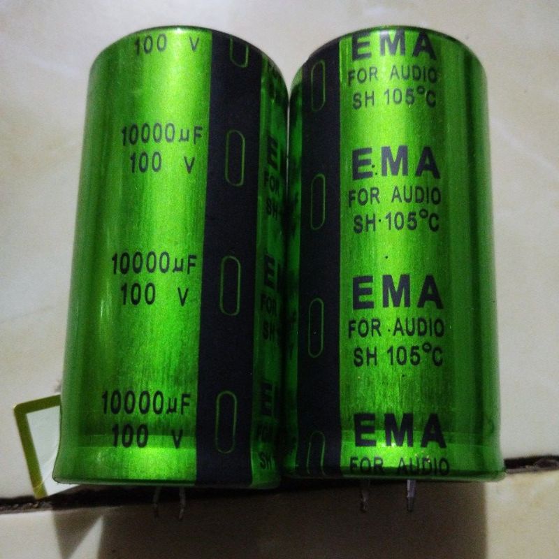 ELKO EMA HIJAU 10000uF 100V ELCO 7X3,5 cm