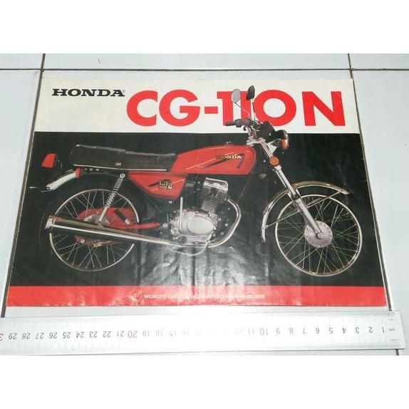 (bk) iklan motor antik honda cg110n cg n lengkap spec original iklan majalah astra honda jadul pajan