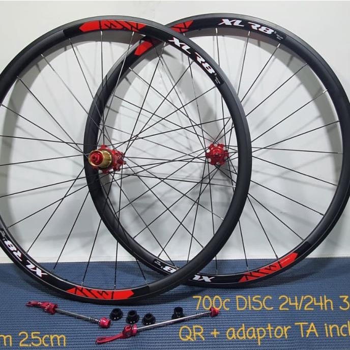 Wheel Set Road Bike Xlr8 Disc Brake 700C Jangkrik 30Mm