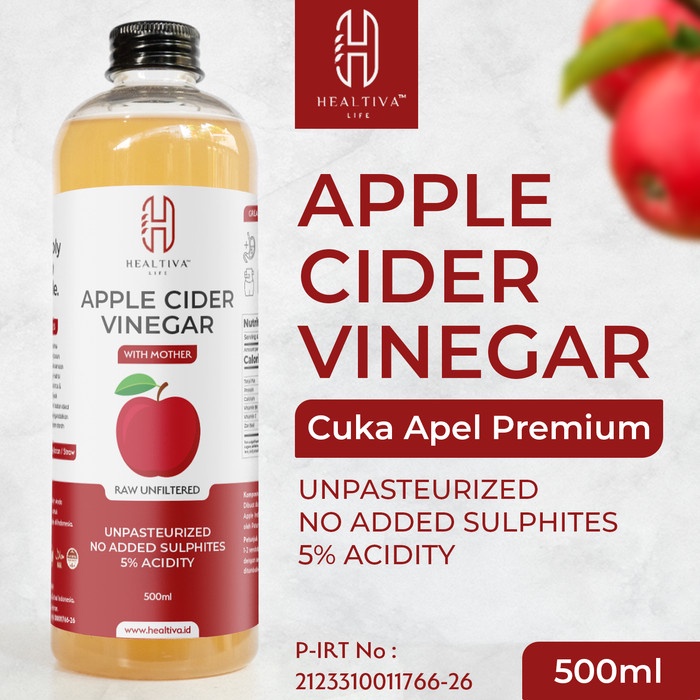 

Terlaris Premium Apple Cider Vinegar With The Mother / Cuka Apel Murni Organik SALE