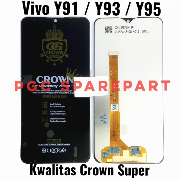LCD Touchscreen Fullset Kwalitas Crown Super Vivo Y91 Y93 Y95