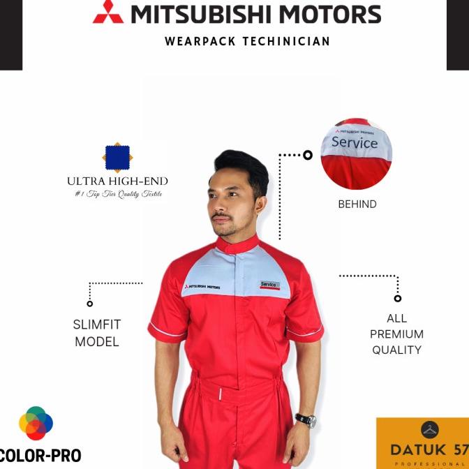 Terbaru Seragam Wearpack Mitsubishi Motors Mobil Mekanik Pengiriman Cepat