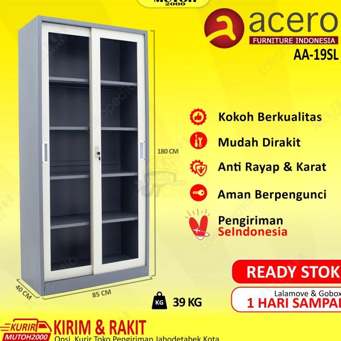 

Sale Now Acero Aa-19Sl Lemari Arsip Besi Full Plat - Pintu Sliding Kaca Berkualitas