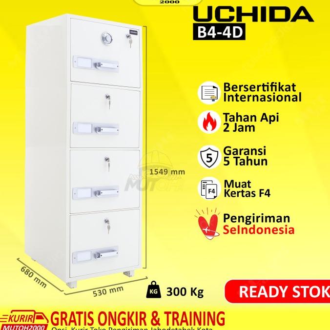 

Sale Now Uchida B4-4D Filling Cabinet 4 Laci Tahan Api Garansi 5 Tahun Limited Edition