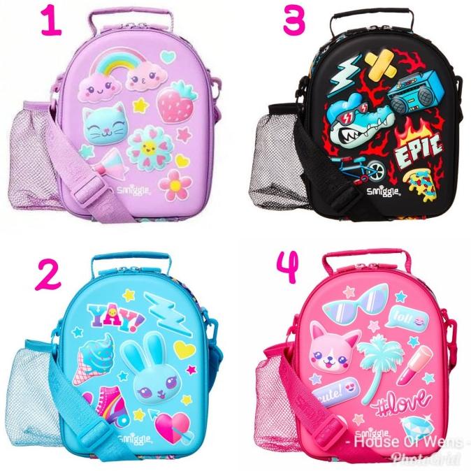 Smiggle Stylin Double Hardtop Strap Lunchbox - Tas Bekal Smiggle Stok Terbatas