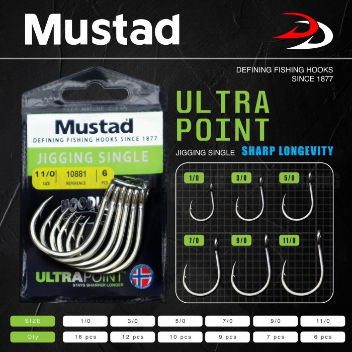 Terlaris Mata Pancing Mustad Jigging Single Hook