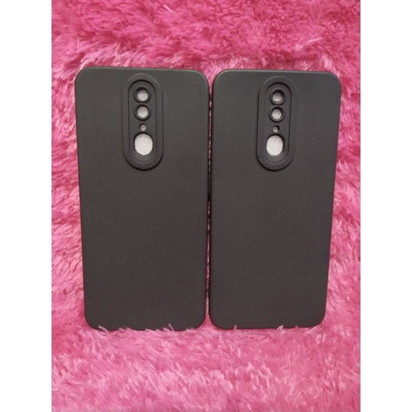 SoftCase Black hitam Oppo f11/A9/A9X Silikon MaCaron Pelindung Belakang hp