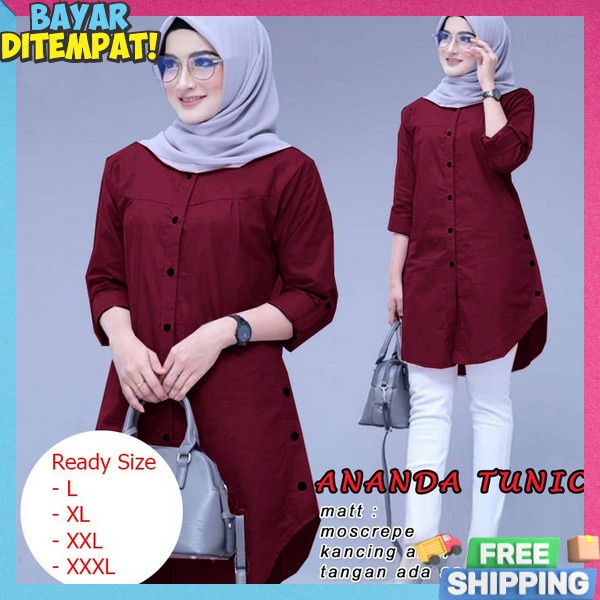 0 Ananda Tunik - Logo Smile (Ls) - Ukuran L-3Xl - Matt Moscrepe