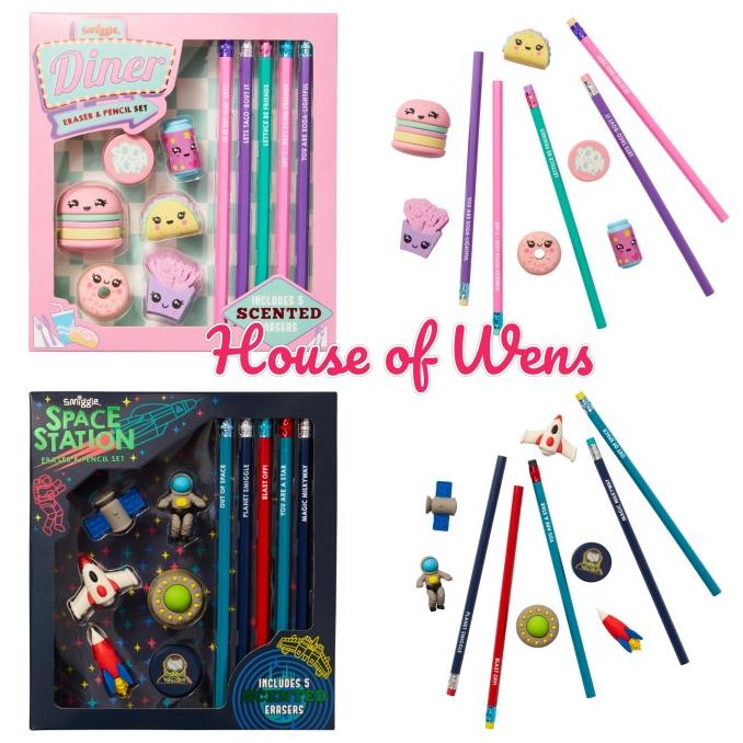 

Smiggle Eraser Pencil Box Original - Paket Alat Tulis Smiggle Stok Terbatas