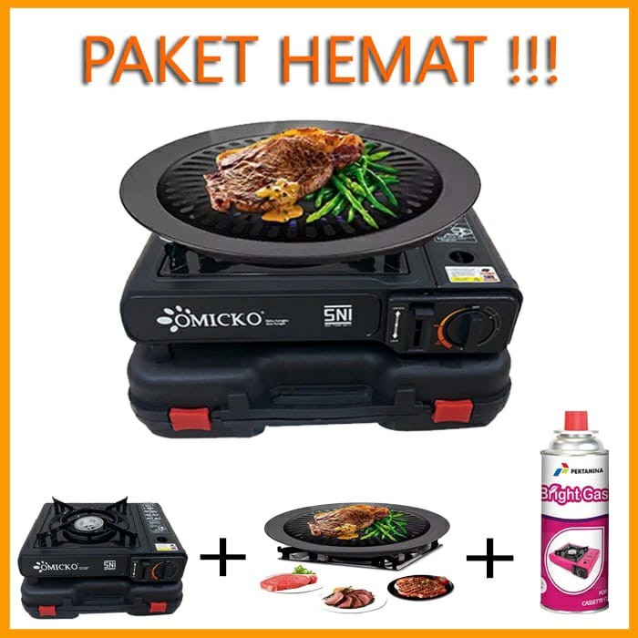 Discount Paket BBQ Set (Kompor Portable + BBQ Ultra Grill + Gas Portable) /GRILL PEN/BAKARAN
