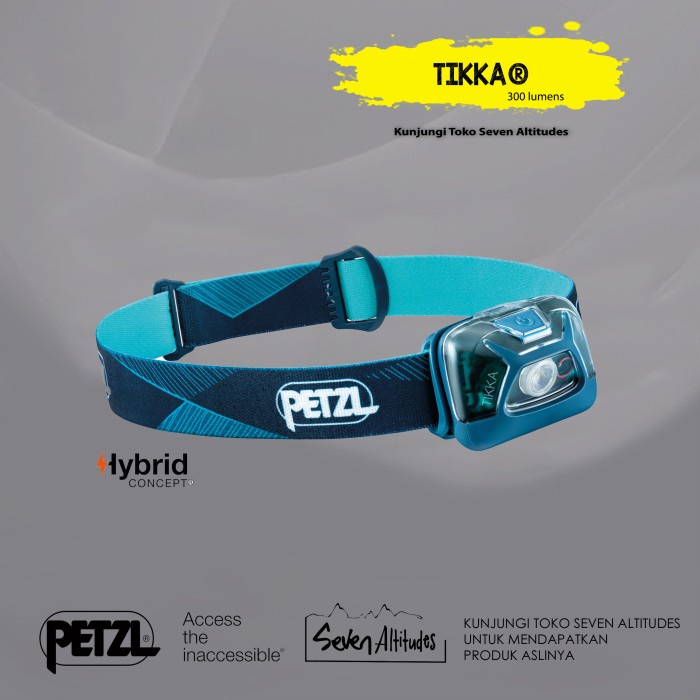 {NezShop} Headlamp Petzl TIKKA 300 Lumens - Biru Diskon