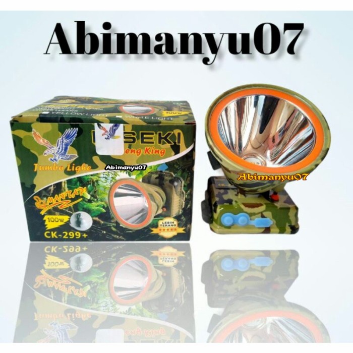 {NezShop} SENTER KEPALA KISEKI 100 TT BODY LORENG CK 299 - ck 299 loreng Limited