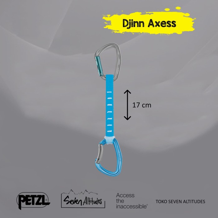 {Shop} Runner Petzl Quick Draw Djinn Axess 17 cm for rock climbing Berkualitas