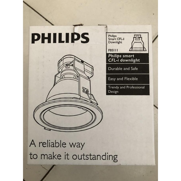 Downlight philips fbs111 c max 15w e27 list putih white 4 inch