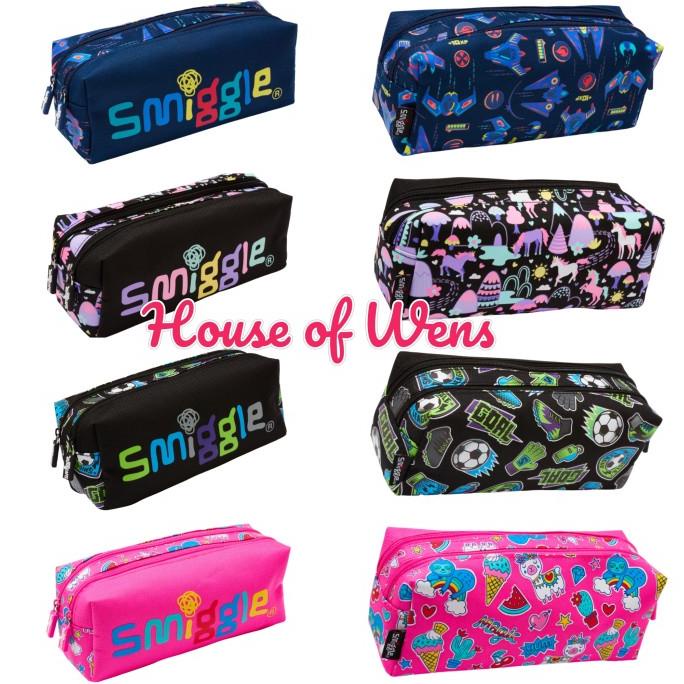 

New Smiggle Vibin Twin Zip Pencil Case Original - Tempat Pensil Smiggle Pengiriman Cepat