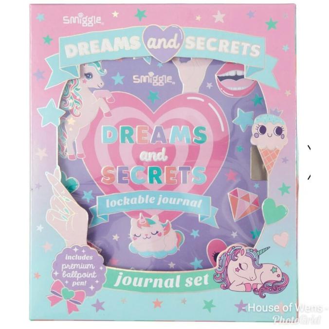 

Terbaru Smiggle Dreams And Secrets Journal Set Stok Terbatas