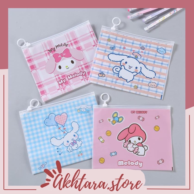 

POUCH ZIPLOCK KARAKTER / ZIPPER POUCH TRANSPARANT TEMPAT PENSIL KOREA