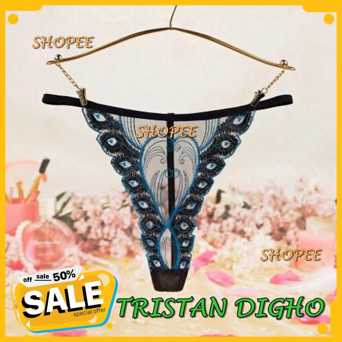 CELANA DALAM WANITA SEXY G STRING BORDIR TRANSPARAN CD C / CELANA DALAM WANITA SEXY G STRING BORDIR 