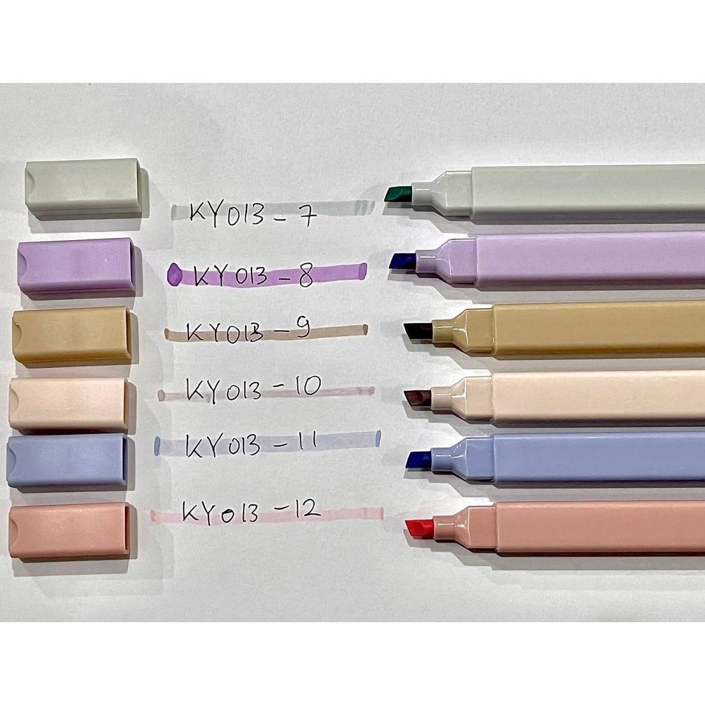 

Model baru - KYUKA Highlighter Pen set Marker 2 in 1 pastel untuk alat tulis kantor sekolah / set dan satuan ..