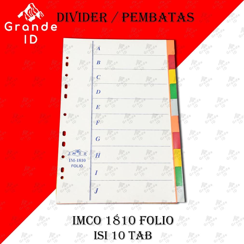 

Terbaik! DIVIDER IMCO 1810 FOLIO ISI 10 PEMBATAS BINDER IMCO IM 1810 F4 !!
