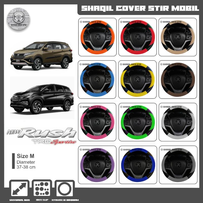 Sarung Stir Mobil Toyota Rush, Cover Stir Mobil Rush, Sarung Stir Minibus
