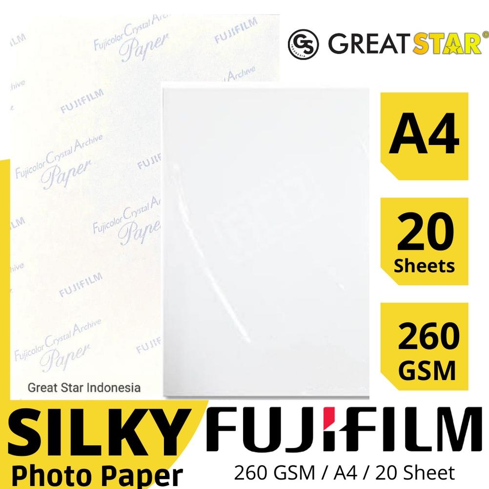 

Kekinian SILKY FUJIFILM 260 GSM A4/20 LEMBAR JAPAN QUALITY
