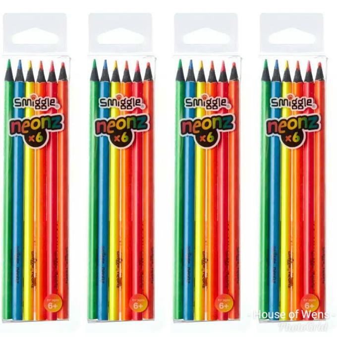 

New Smiggle Neon Studio Pencil Pack X6 Terbaik