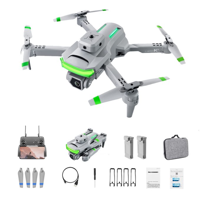 Lsrc Xt5 Optical Flow Dual 4K Kamera K Drone Alarm Anti Nabrak Vs Xt9