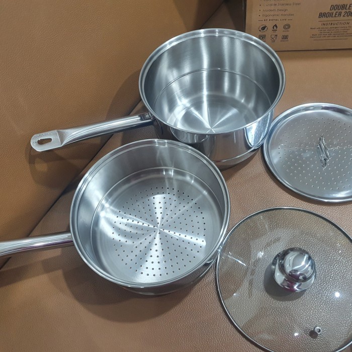 [Ori] Panci Steamer Atau Kukusan Double Boiler Fortius 20 Cm Limited