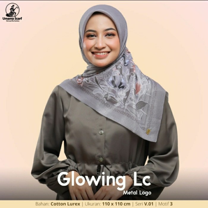 [Original] Segi Empat Glowing Lc Metal Logo Motif Umama Bisa Gojek