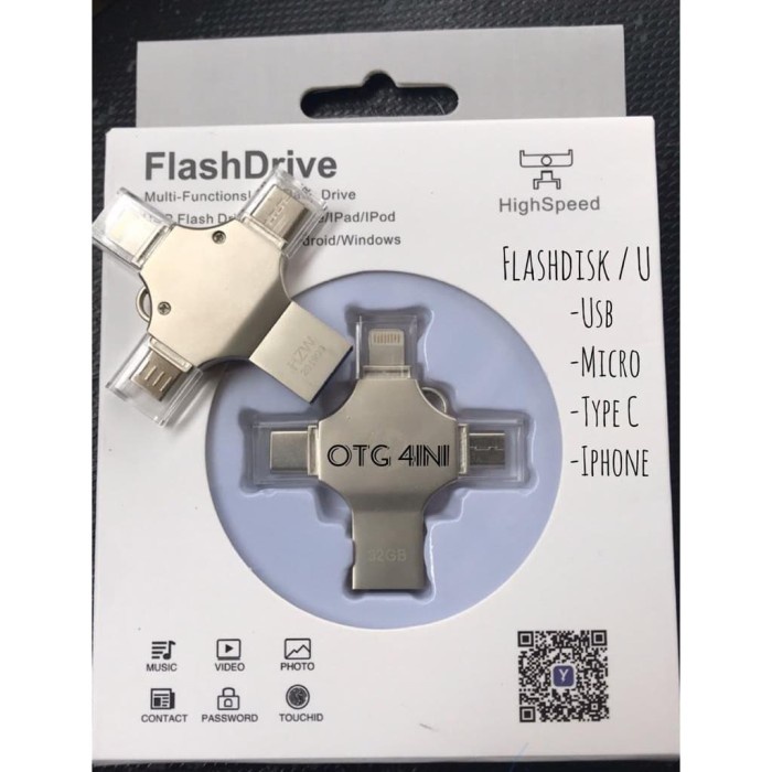[Original] Otg 4 In 1 Card Reader Terbaru