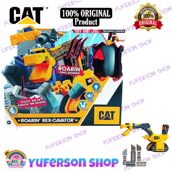 ✅COD Cat Caterpillar Roarin' Rex Cavator Excavator Bisa Gojek
