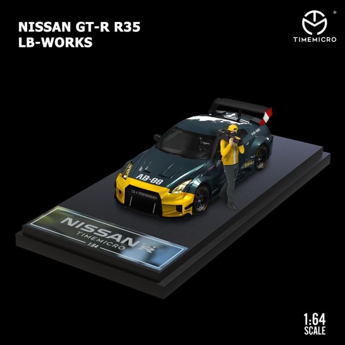 ✅COD Time Micro Model Tarmac Nissan Gtr R35 Lbwk Fighter Figure Timemicro Bisa Gojek